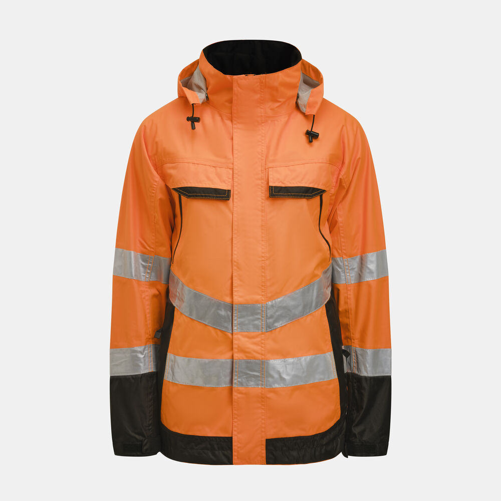 Jobman 1283 Hi-vis shell jacket geel/navy xs