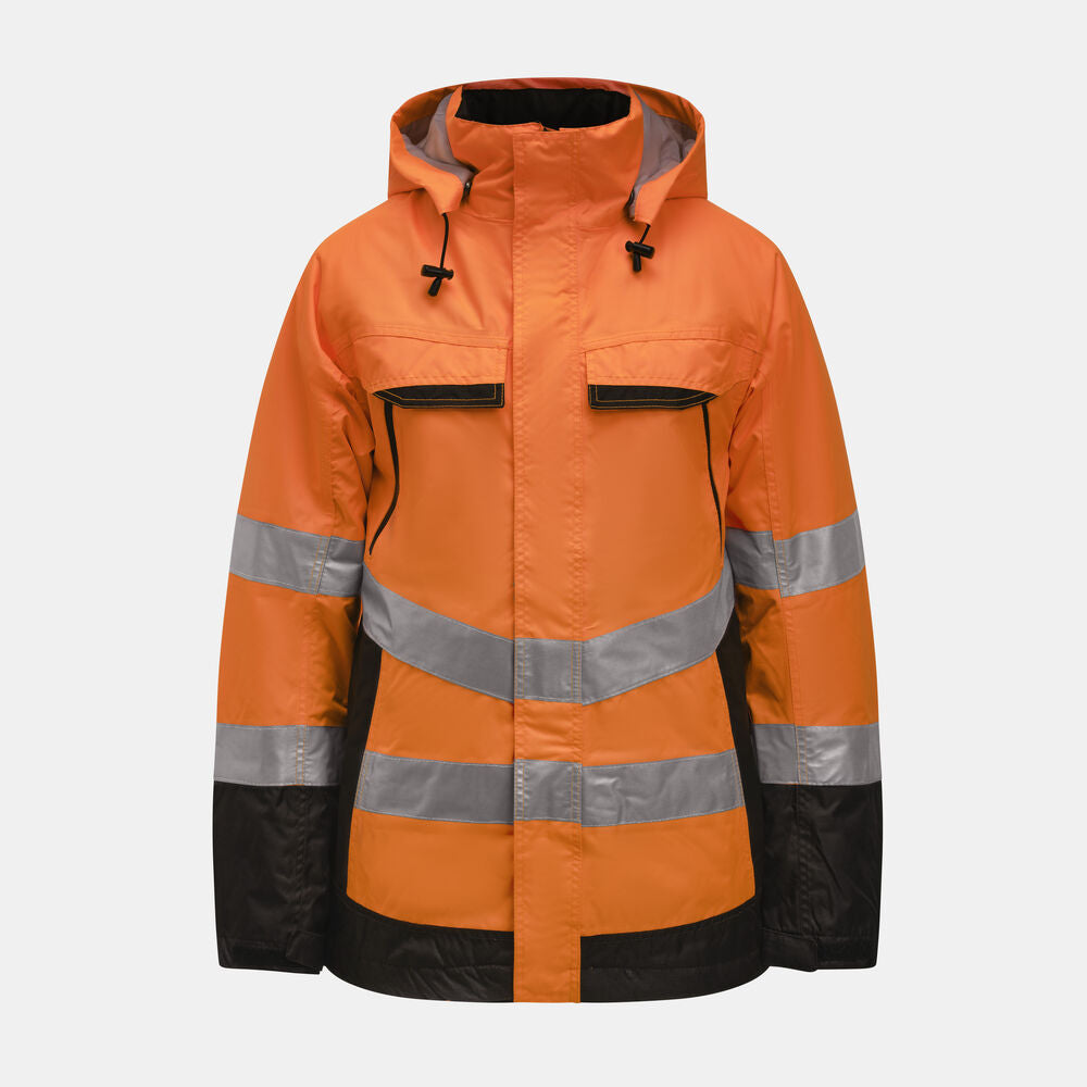 Jobman 1383 Hi-vis lined jacket geel/navy xs