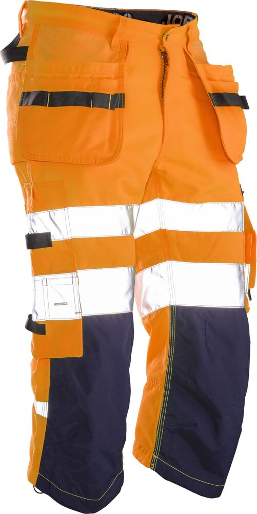 Jobman 2217 Hi-vis long shorts geel/navy C44