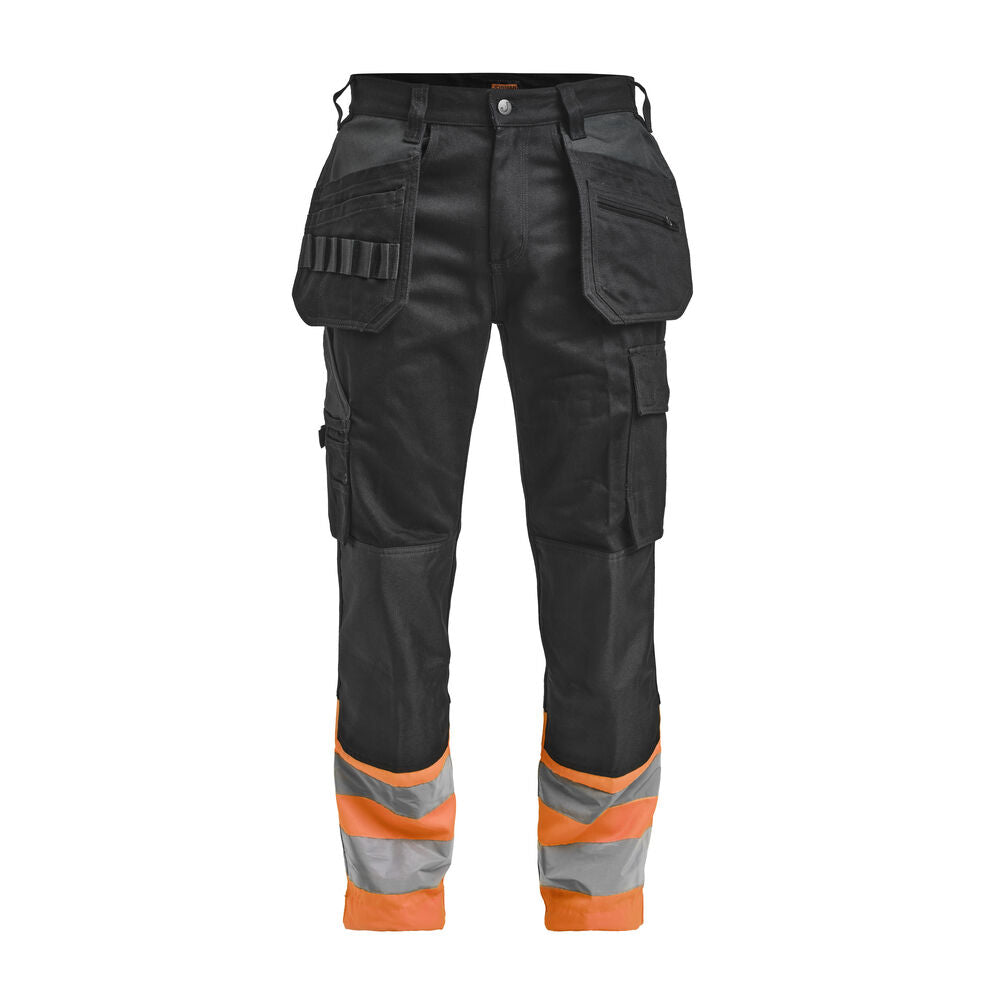 Jobman 2277 Hi-vis trousers hp navy/geel C44