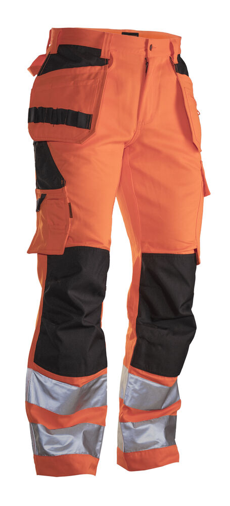 Jobman 2377 Hi-vis trousers hp geel/navy C42