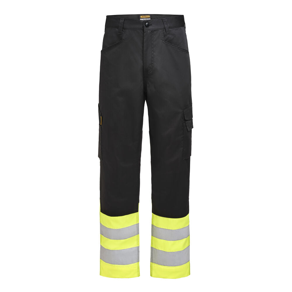 Jobman 2416 Hi-Vis Women's Service Trousers Stretch zwart/geel DA32