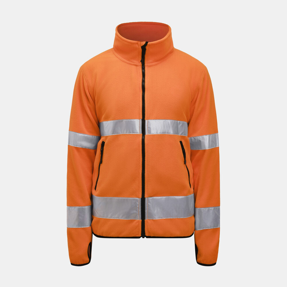 Jobman 5502 Hi-vis fleece jacket geel xs