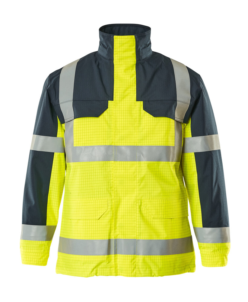 Parka jassen; Winterjassen; Regenjassen; Hi-vis jassen; Werkjassen; Jassen; Winterkleding; Regenkleding; Hi-Vis werkkleding; Vlamvertragende; Elektrostatische eigenschappen; Tegen chemicaliën; Meervoudige bescherming