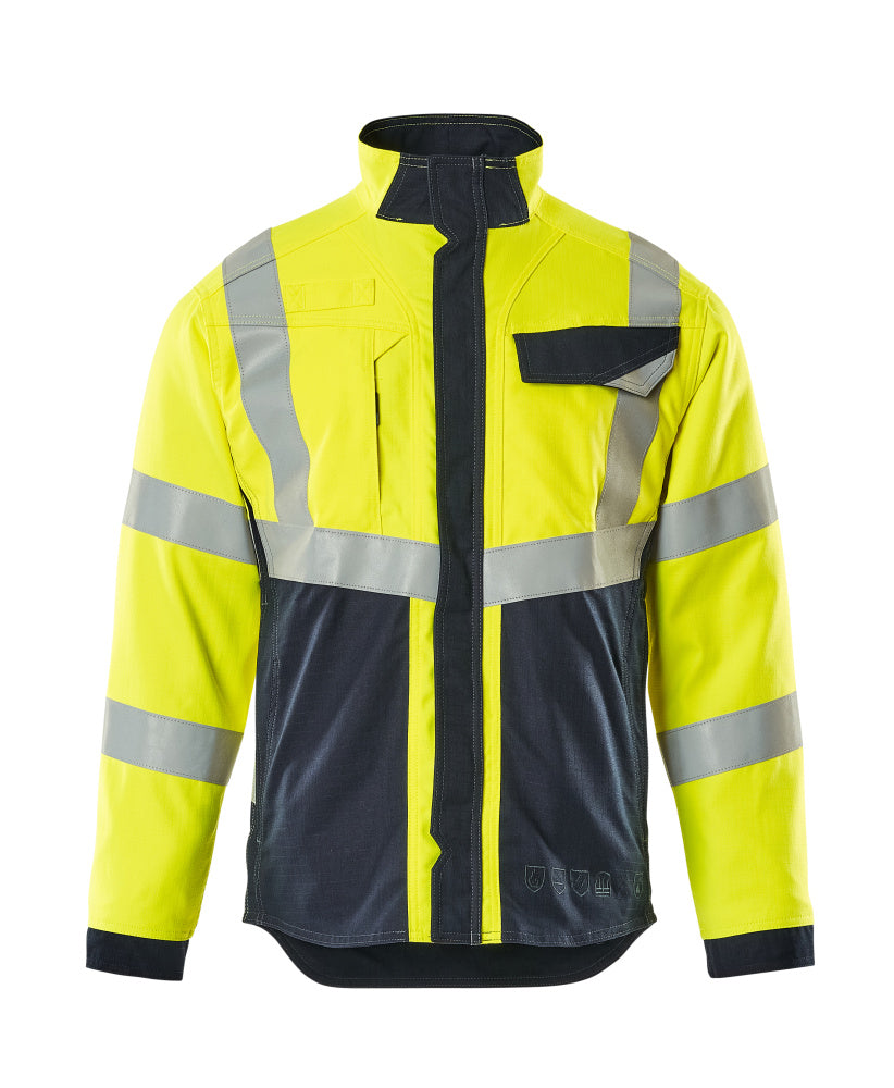 Jassen; Werkjassen; Hi-vis jassen; Hi-Vis werkkleding; Vlamvertragende; Elektrostatische eigenschappen; Op vlambogen geteste; Tegen chemicaliën; Meervoudige bescherming