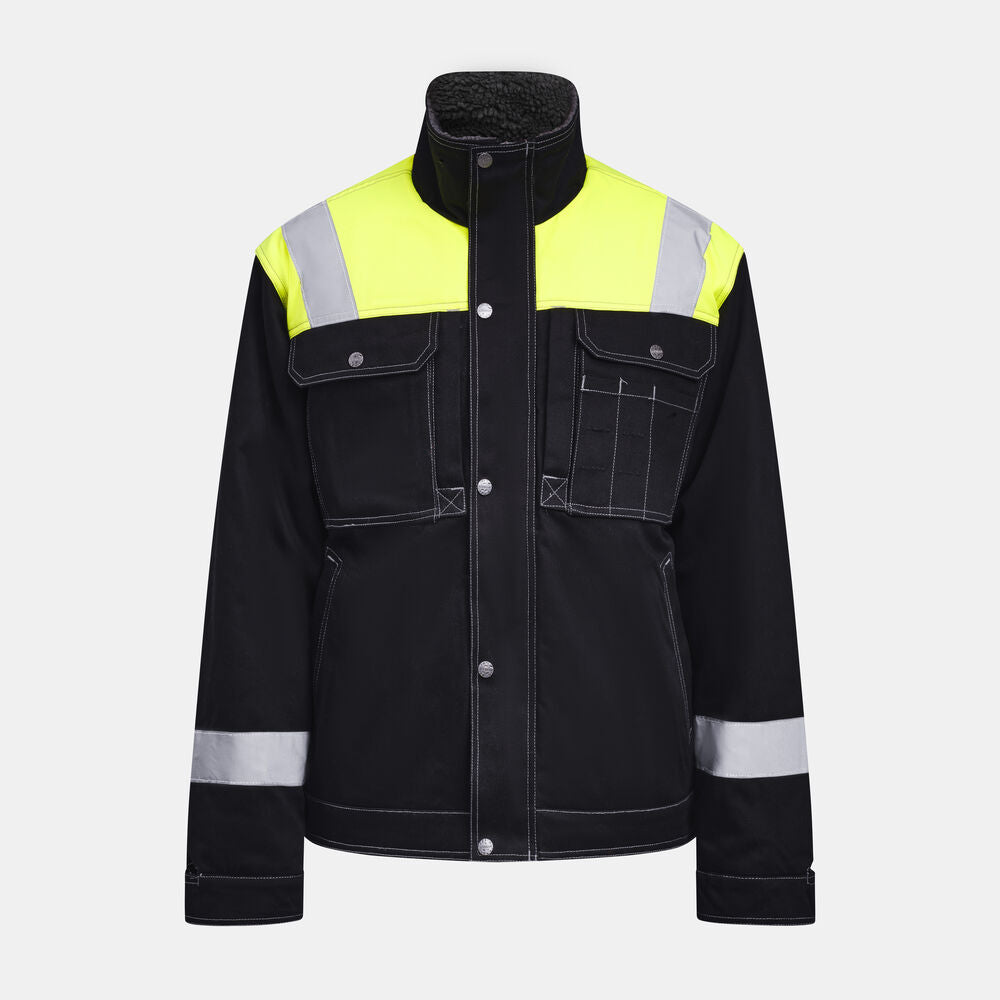 Jobman 1179 Winter jacket zwart/geel s