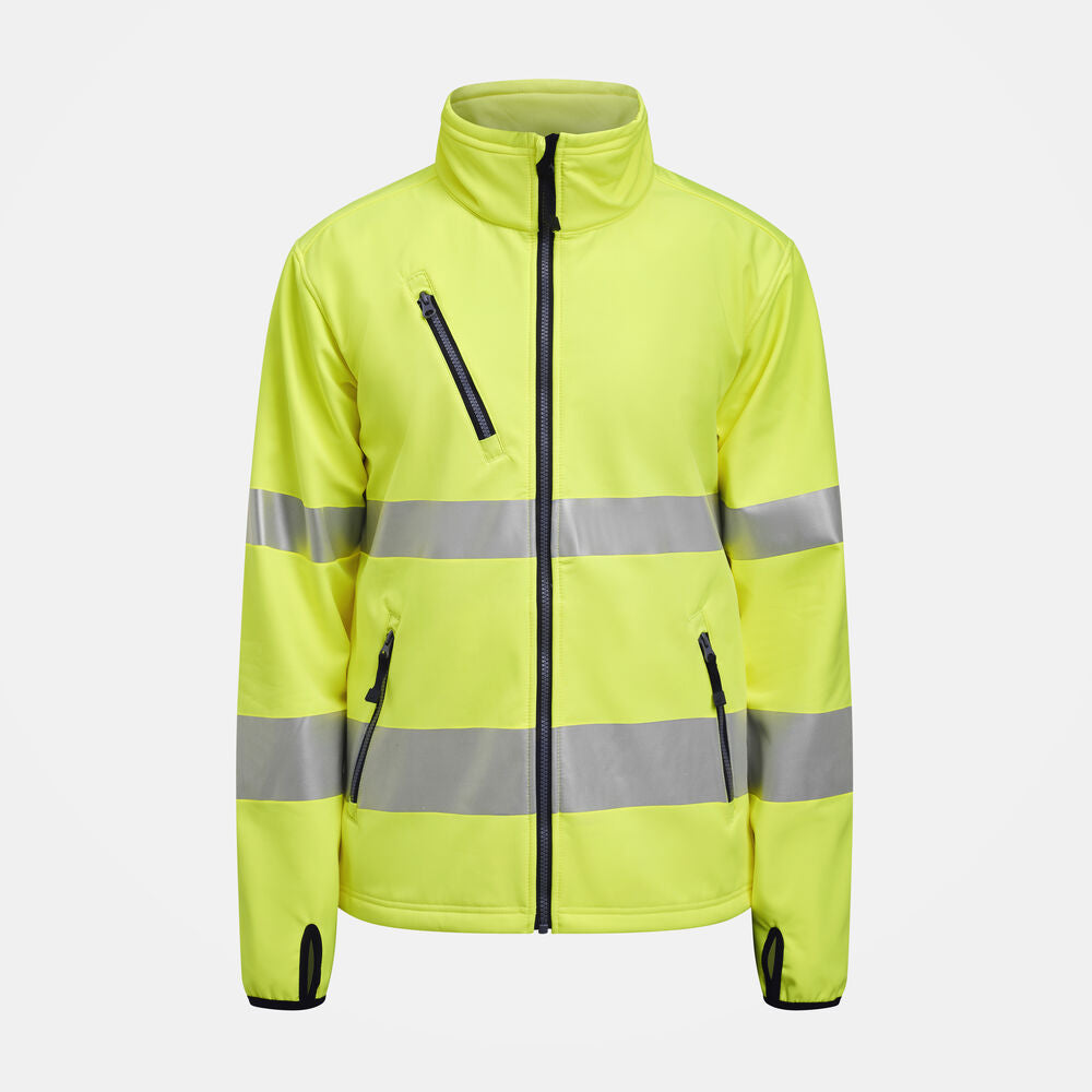 Jobman 1202 Hi-vis softshell jacket geel xs