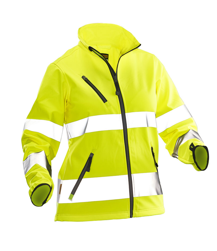 Jobman 1210 Hi-vis softshell jacket women hi-vis geel xs