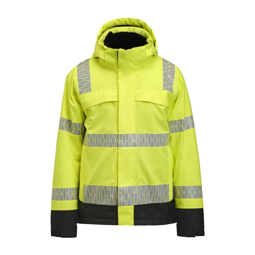 Jobman 1235 Hi-vis winter jacket geel/zwart xs