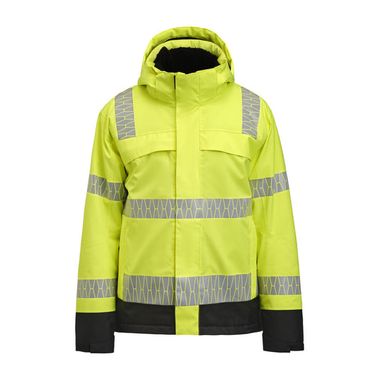 Jobman 1235 Hi-vis winter jacket geel/zwart xs