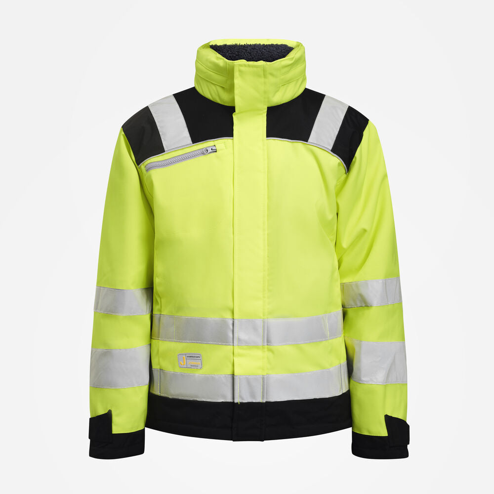 Jobman 1347 Hi-vis winter jacket star geel/navy xs