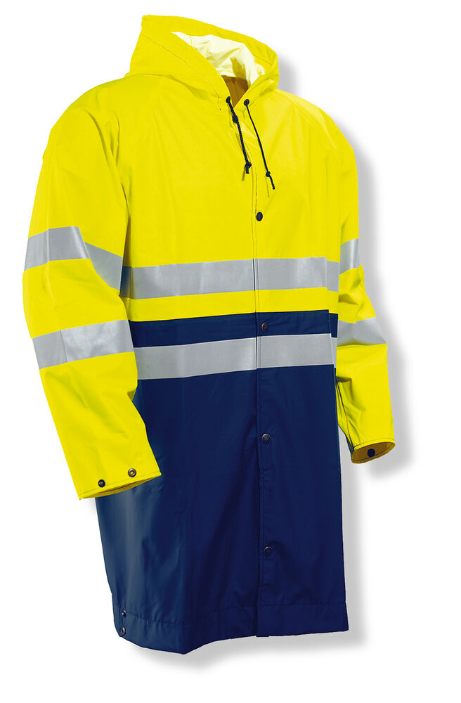 Jobman 1565 Hi-vis raincoat geel/navy s