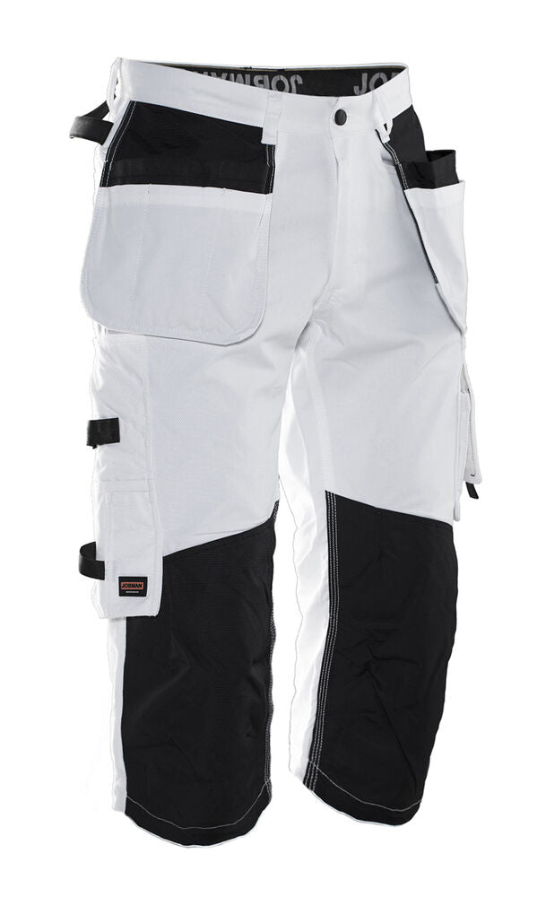 Jobman 2133 Painters' long shorts wit/zwart C44