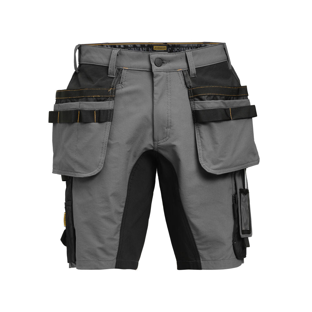 Jobman 2196 Stretch shorts hp do.grijs/zwa C44
