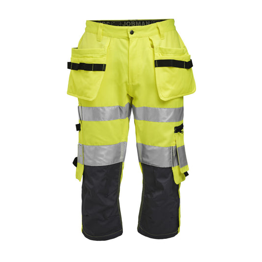 Jobman 2217 Hi-vis long shorts geel/navy C44