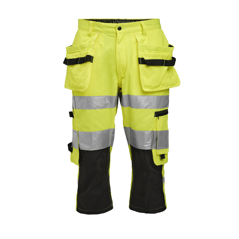 Jobman 2217 Hi-vis long shorts geel/navy C44