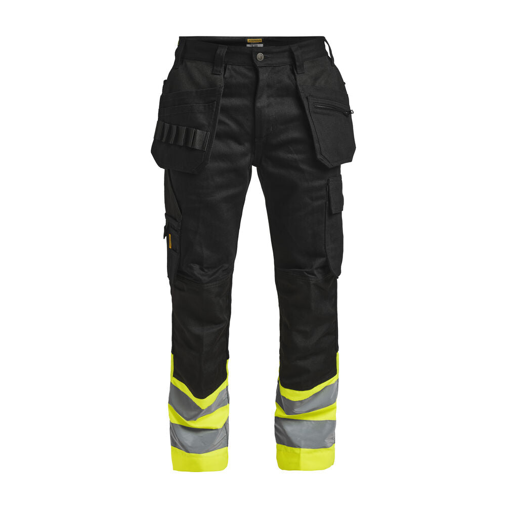Jobman 2277 Hi-vis trousers hp navy/geel C44