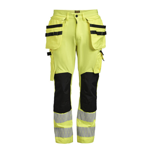Jobman 2291 Hi-vis trousers hp stretch geel/zwart C44