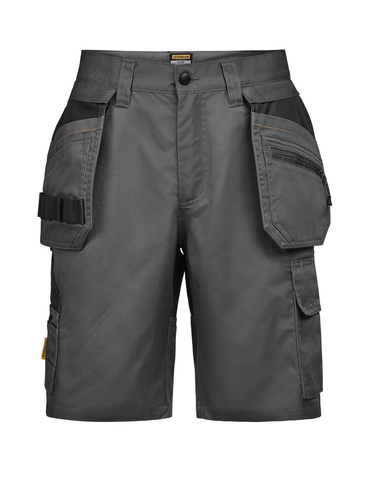 Jobman 2336 Semi Stretch Shorts HP wit/zwart C42