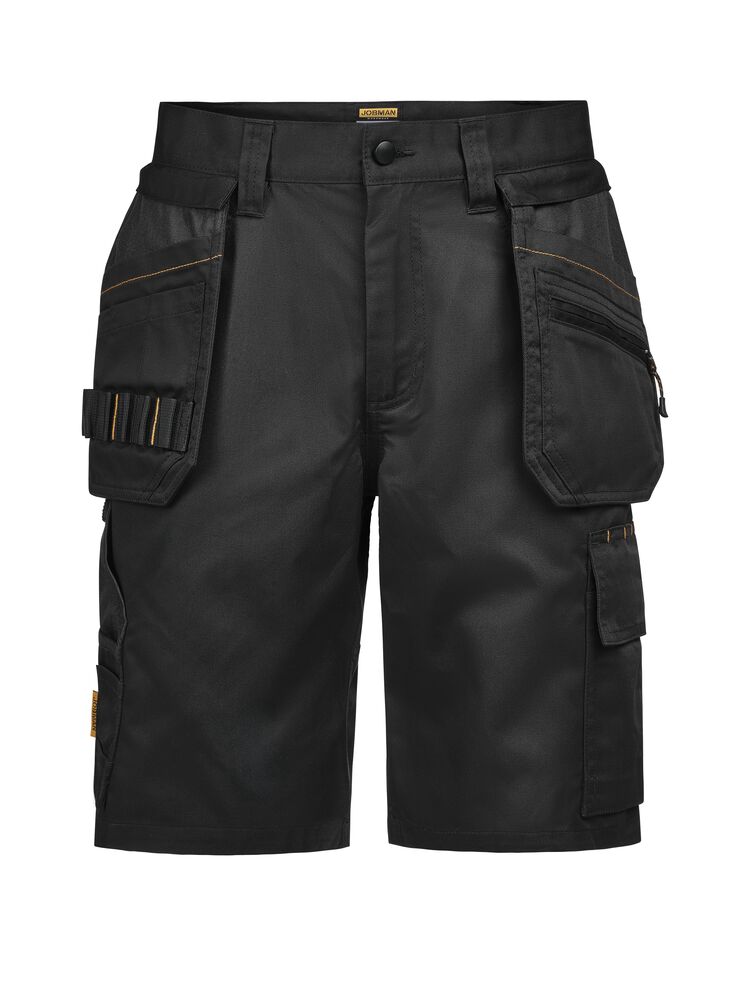 Jobman 2336 Semi Stretch Shorts HP wit/zwart C42