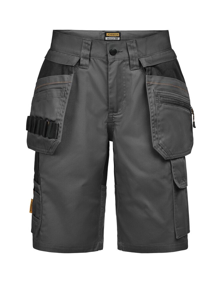 Jobman 2337 Women's Semi Stretch Shorts HP wit/zwart DA32