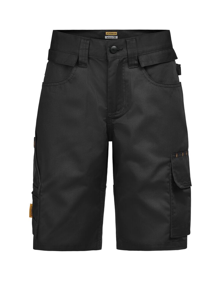 Jobman 2337 Women's Semi Stretch Shorts HP wit/zwart DA32