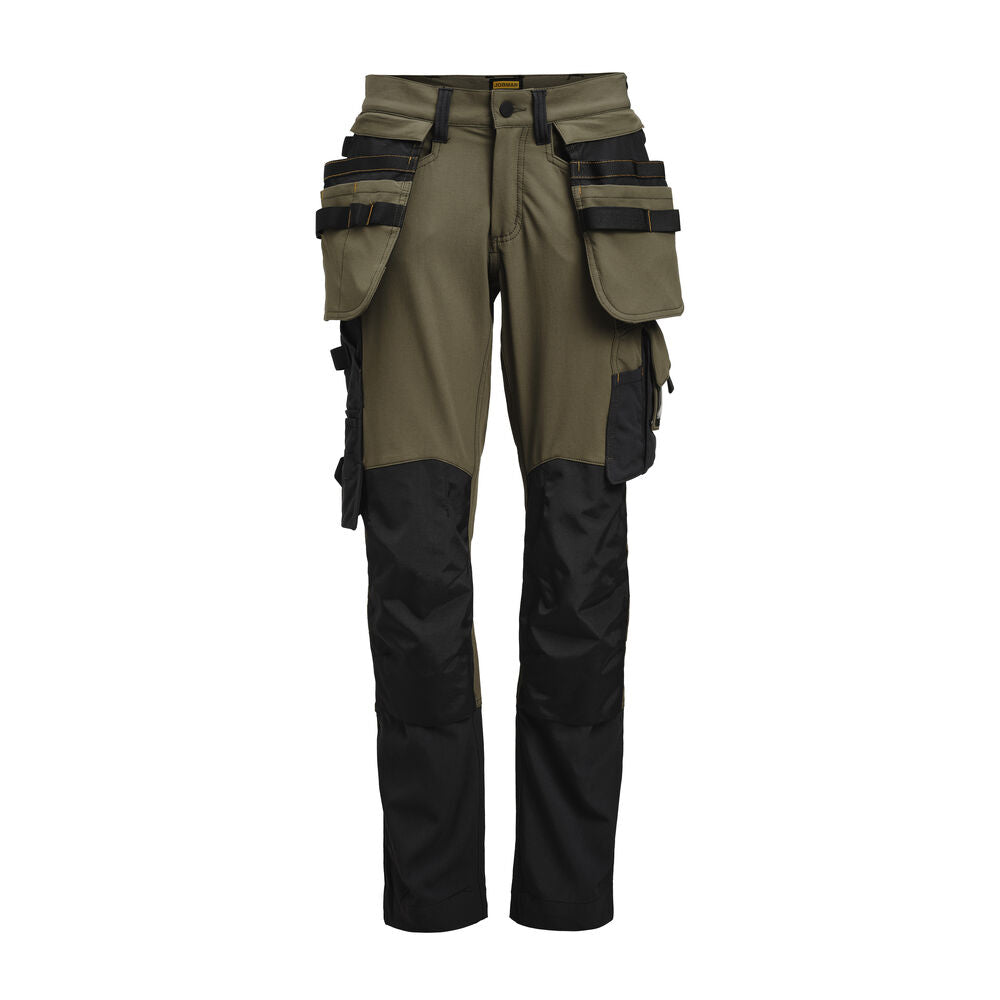 Jobman 2371 Women's trousers stretch hp olijf/zwart DA34
