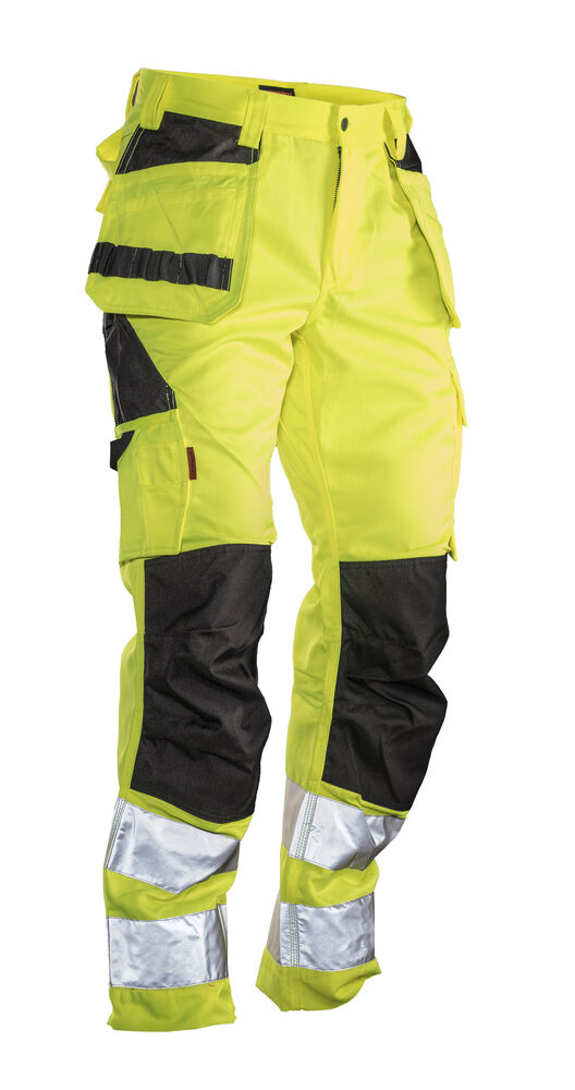 Jobman 2377 Hi-vis trousers hp geel/navy C42