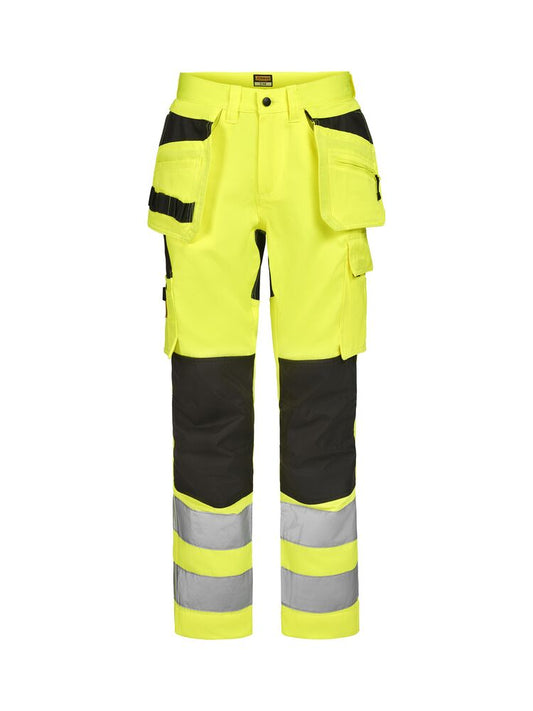 Jobman 2379 Hi-Vis Trousers Stretch HP geel/zwart C42