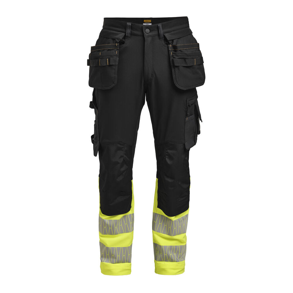 Jobman 2392 Hi-vis trousers stretch hp zwart/geel C44