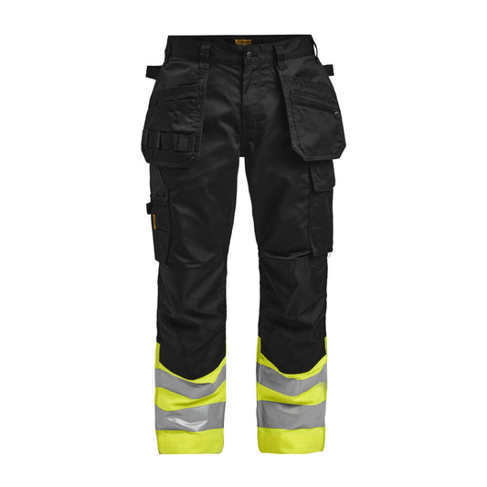 Jobman 2513 Hi-vis trousers hp zwart/geel C42