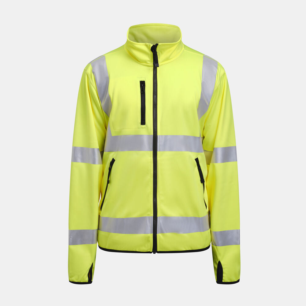 Jobman 5101 Hi-vis light softshell jacket geel xs
