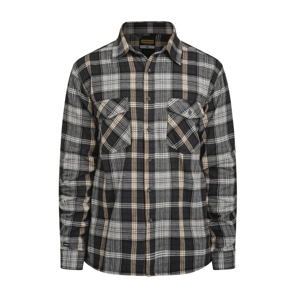 Jobman 5138 Flannel shirt rood/blauw s