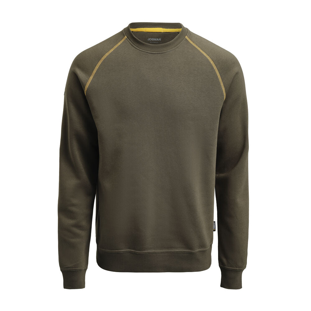 Jobman 5140 Roundneck sweatshirt olijfgroen xs