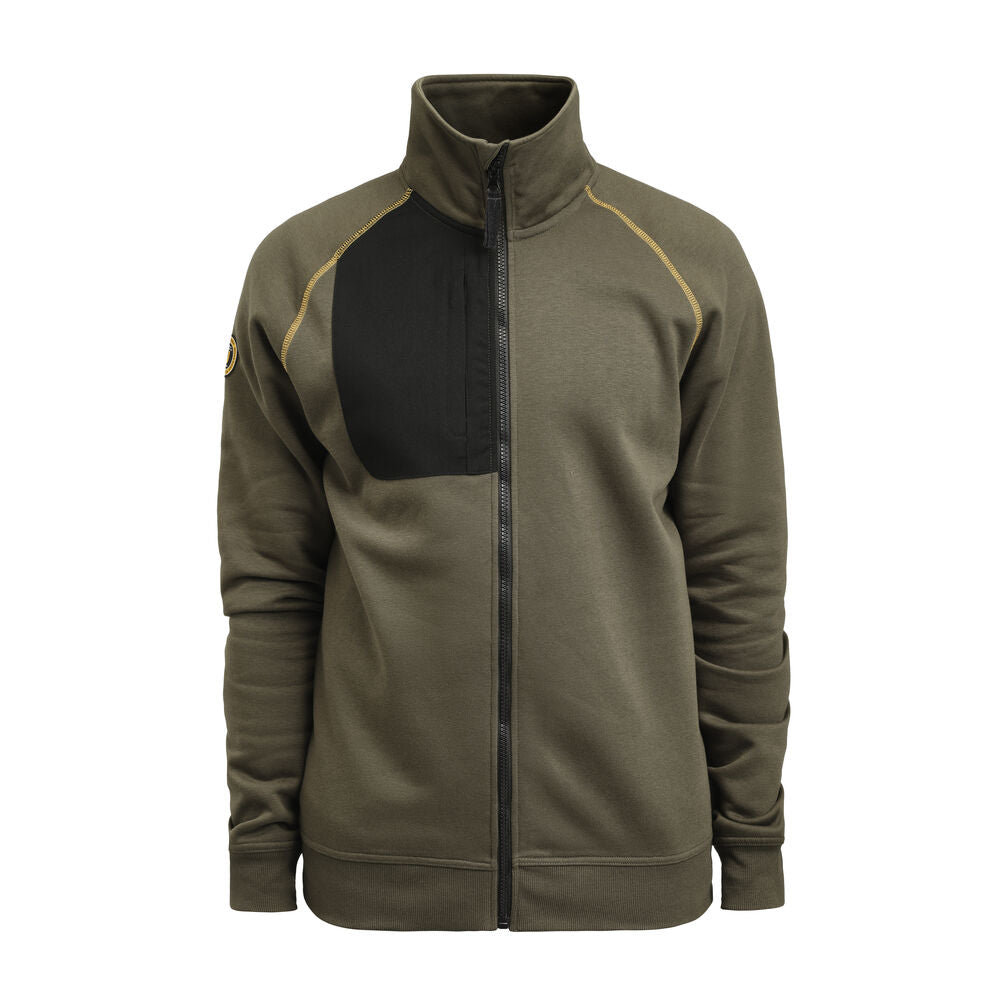 Jobman 5141 Full zip sweatshirt olijfgroen xs