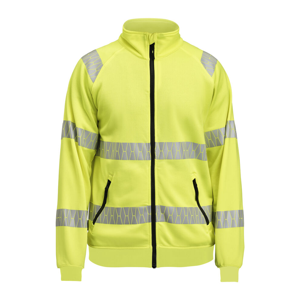 Jobman 5325 Sweatshirt Hi-Vis Full Zipp hi-vis geel xxs