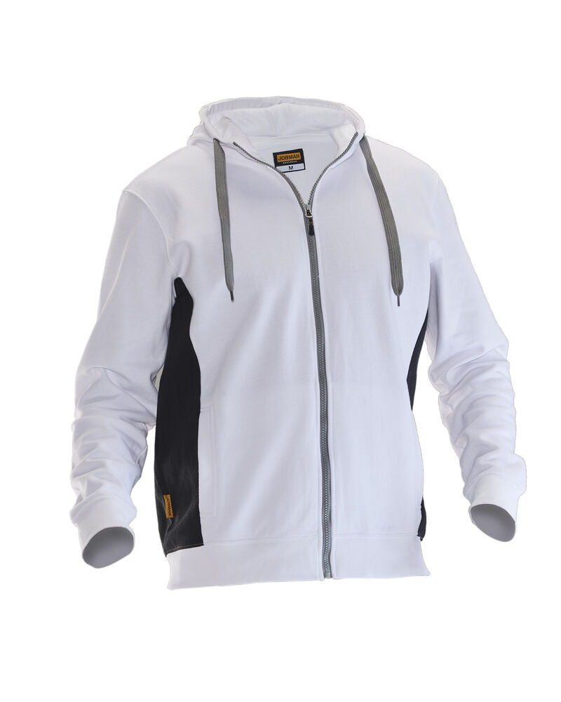 Jobman 5400 Sweatshirt hoodie wit/zwart xs