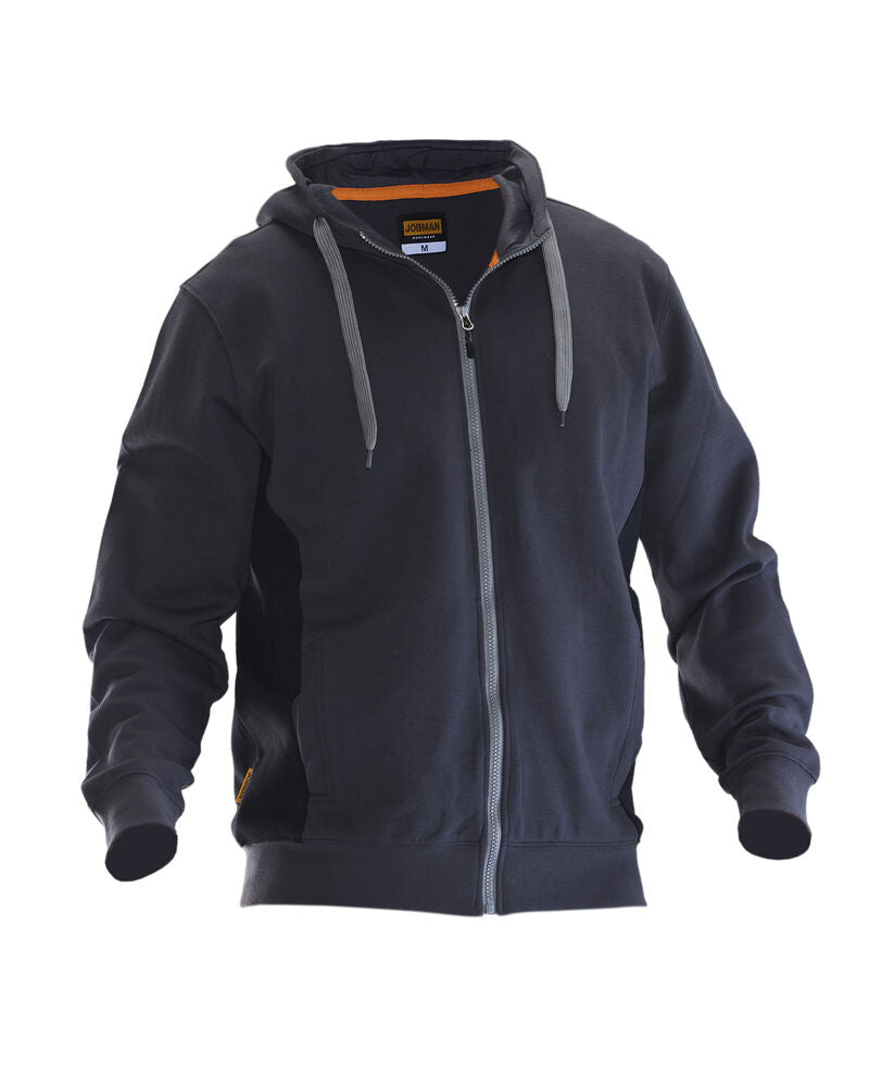 Jobman 5400 Sweatshirt hoodie wit/zwart xs