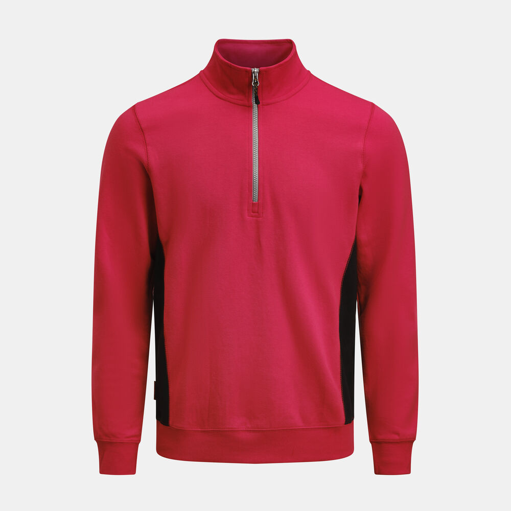 Jobman 5401 Halfzip sweatshirt wit/zwart xxs