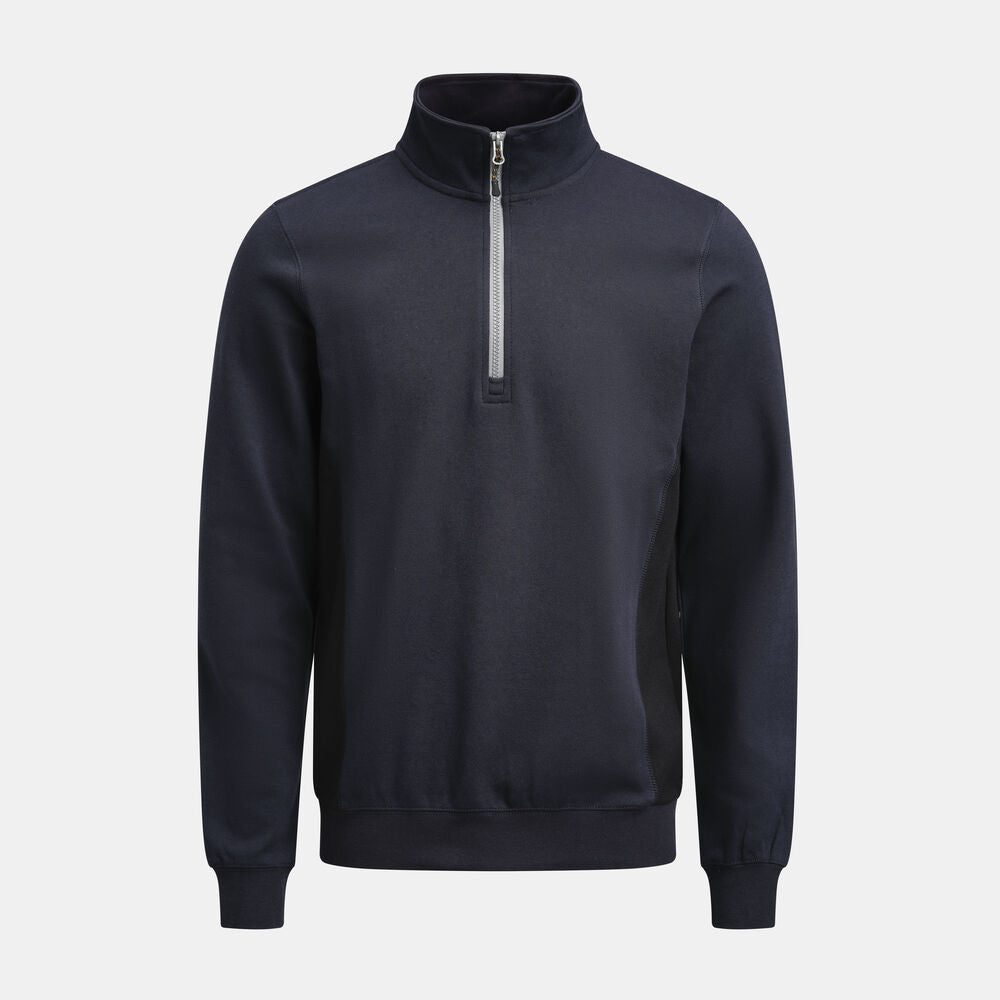 Jobman 5401 Halfzip sweatshirt wit/zwart xxs