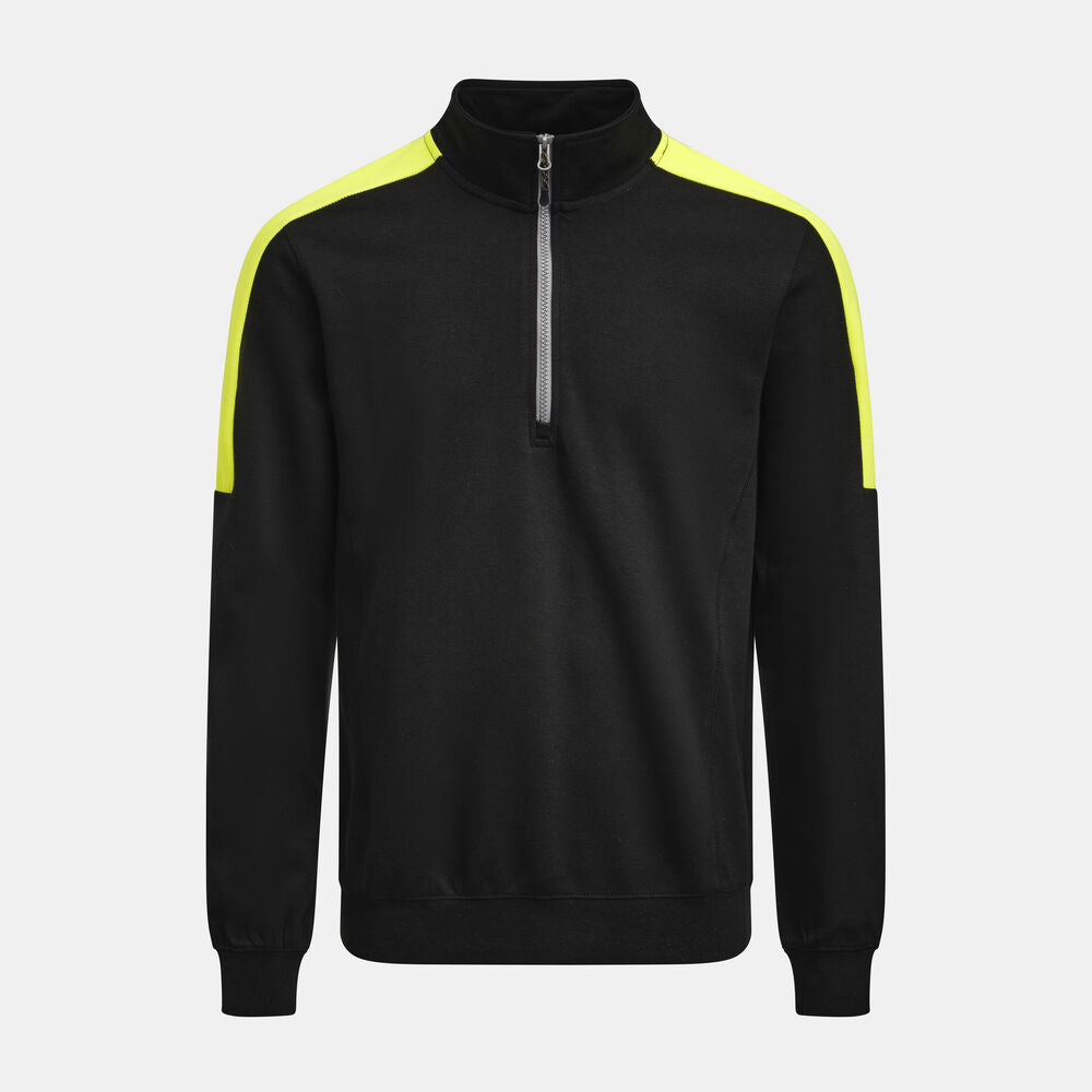 Jobman 5401 Halfzip sweatshirt wit/zwart xxs