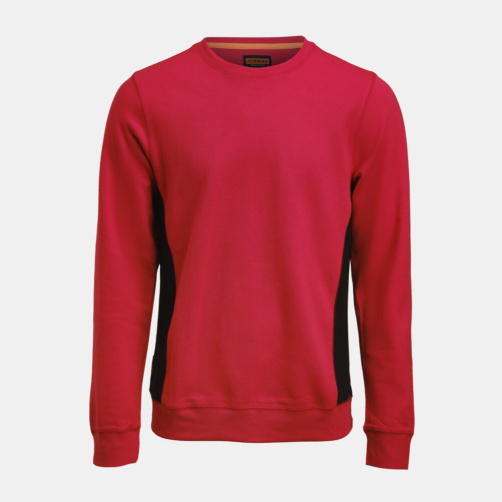 Jobman 5402 Roundneck sweatshirt wit/zwart xxs