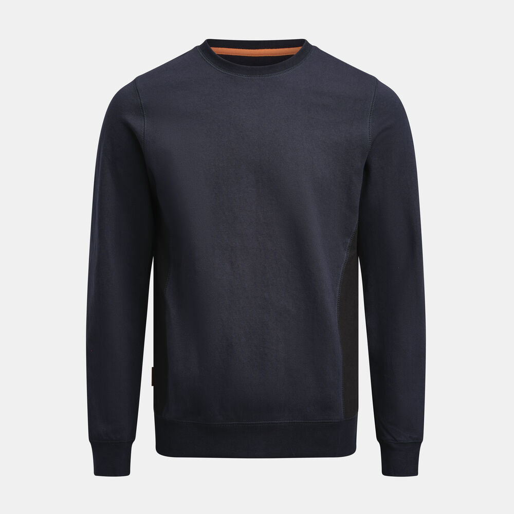 Jobman 5402 Roundneck sweatshirt wit/zwart xxs