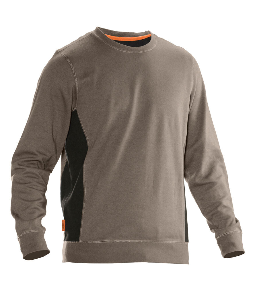 Jobman 5402 Roundneck sweatshirt wit/zwart xxs