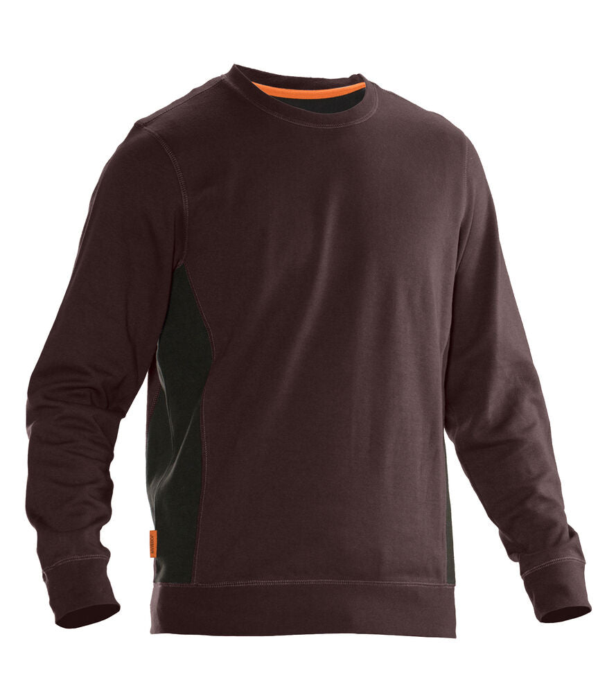 Jobman 5402 Roundneck sweatshirt wit/zwart xxs