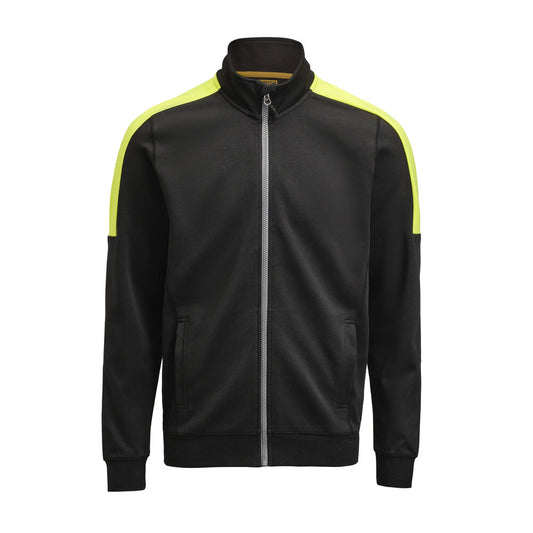 Jobman 5403 Sweatshirt full zip zwa/hivis g xxs